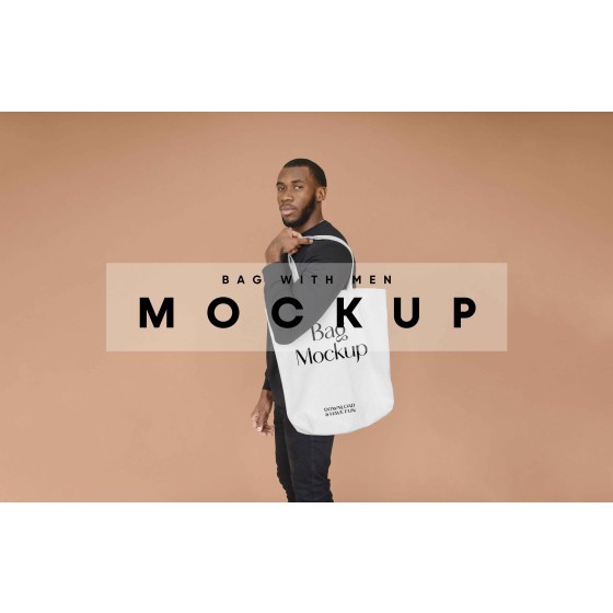 Fashion Tote Bag Sack Shopping Bag PSD Mockup Smart Object Template